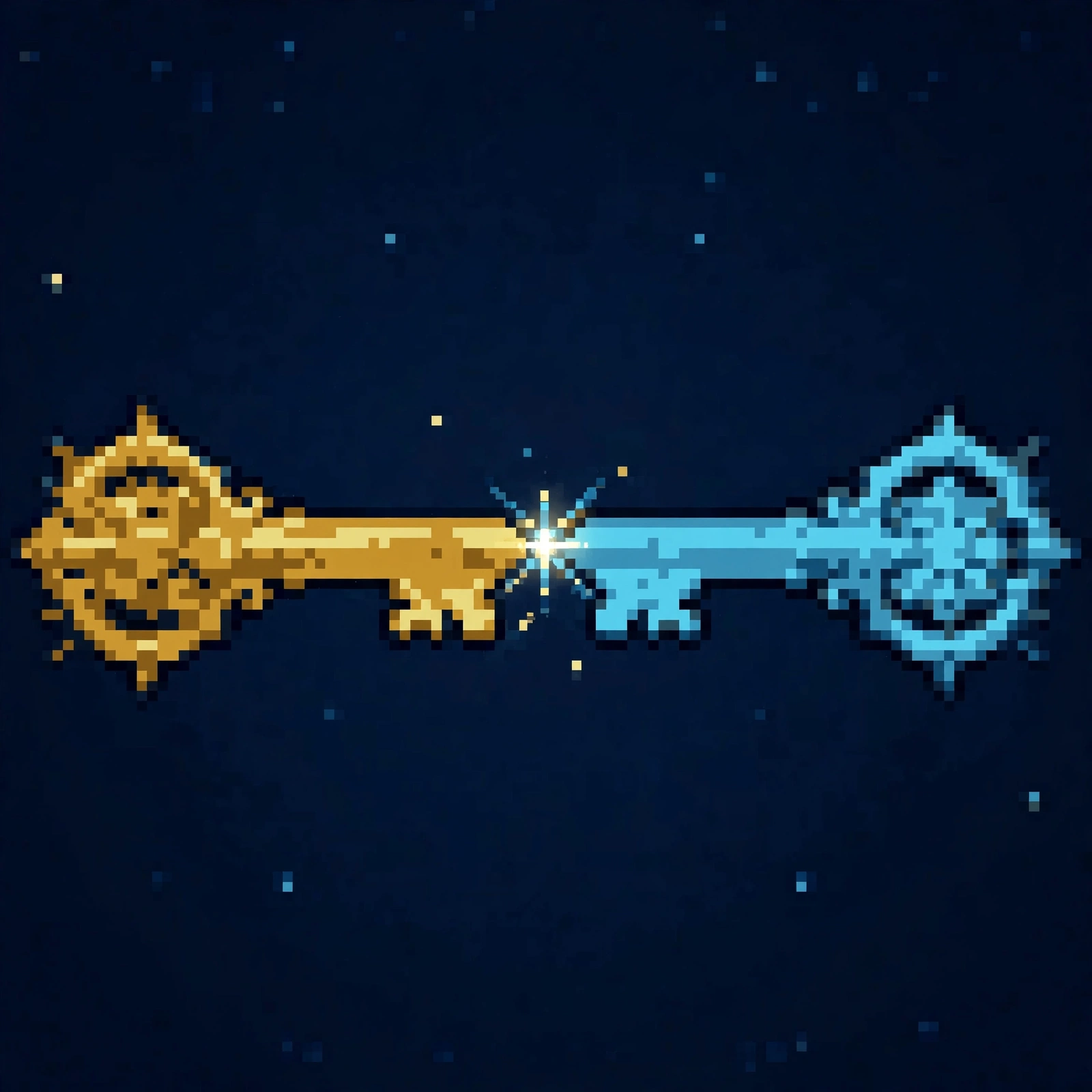 A pair of forge keys